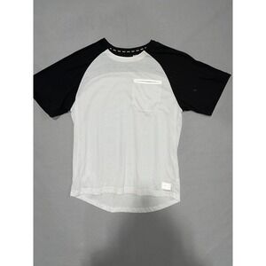 And1 Baseline Performance Athletic Tee Shirt Mens XL Black White Basketball